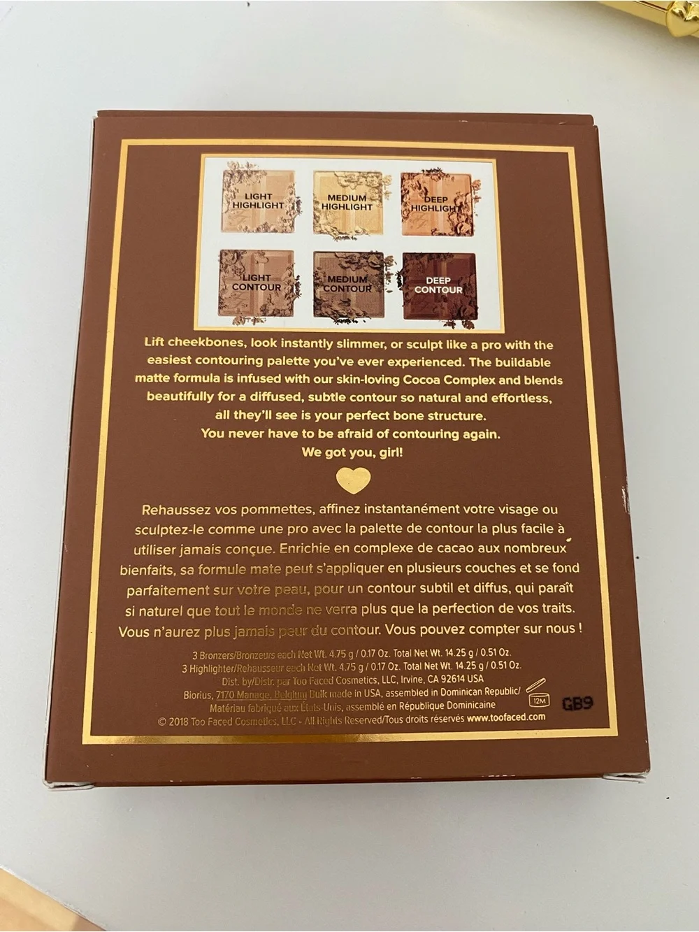 Too Faced Cocoa Contour Palette - NWT